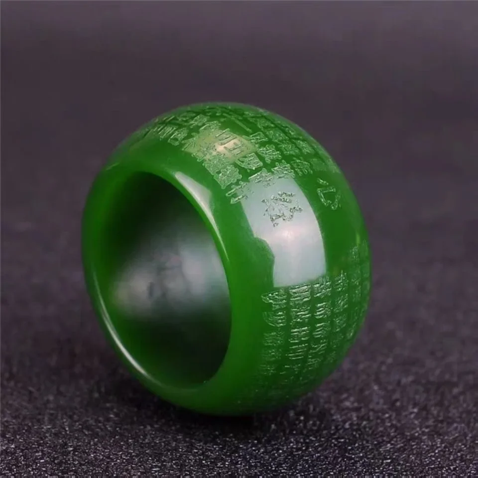 Women Fashion Hub - Natuurlijke Groene Jade 22mm Ring Hart