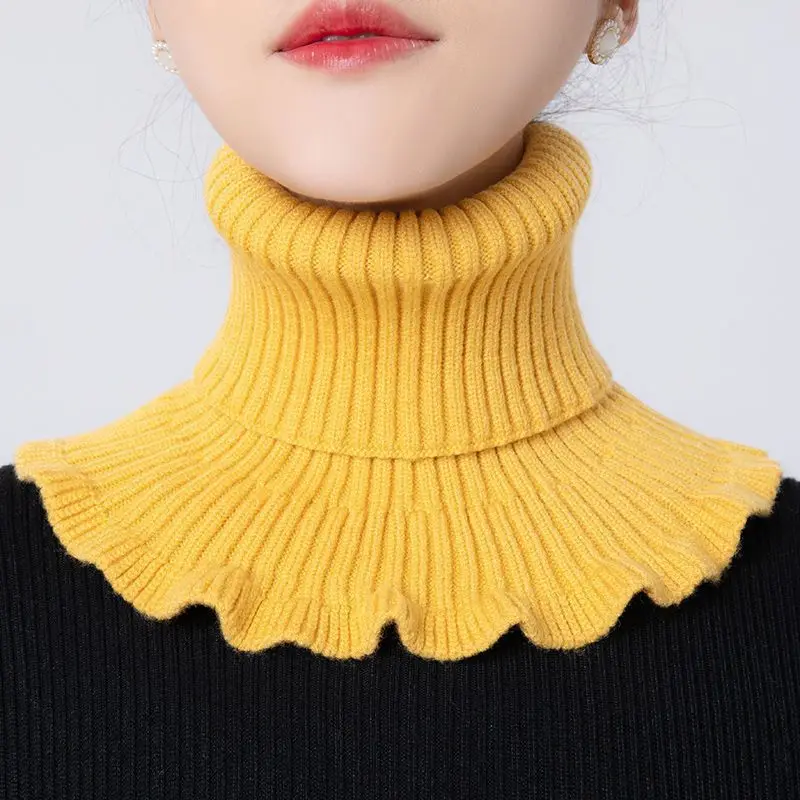 Turtleneck Bodysuit - Warme Gebreide Kraag Sjaal Vrouwen Coltrui