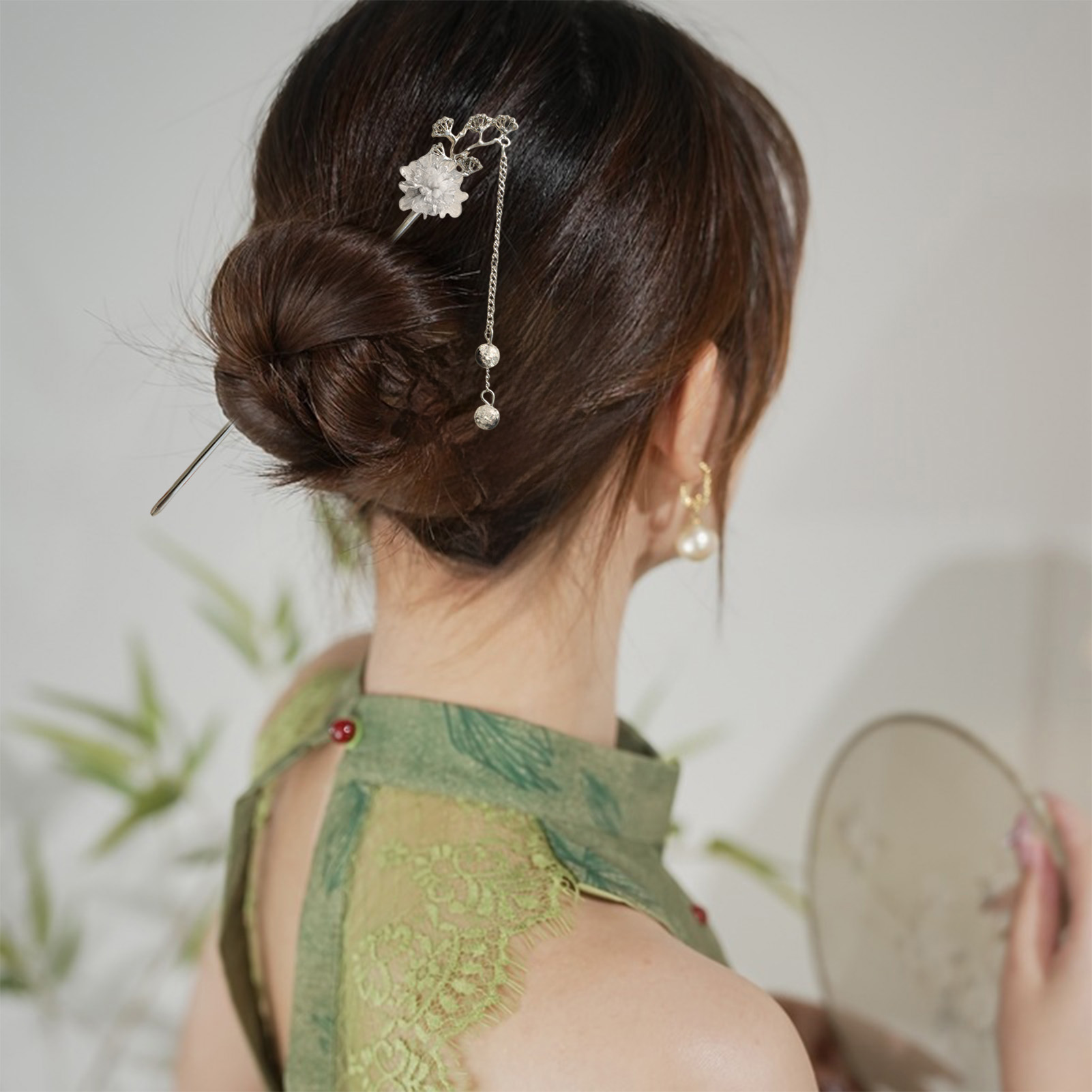 Women Fashion Hub - Elegante bloem haarstokjes vorken legering haarclips