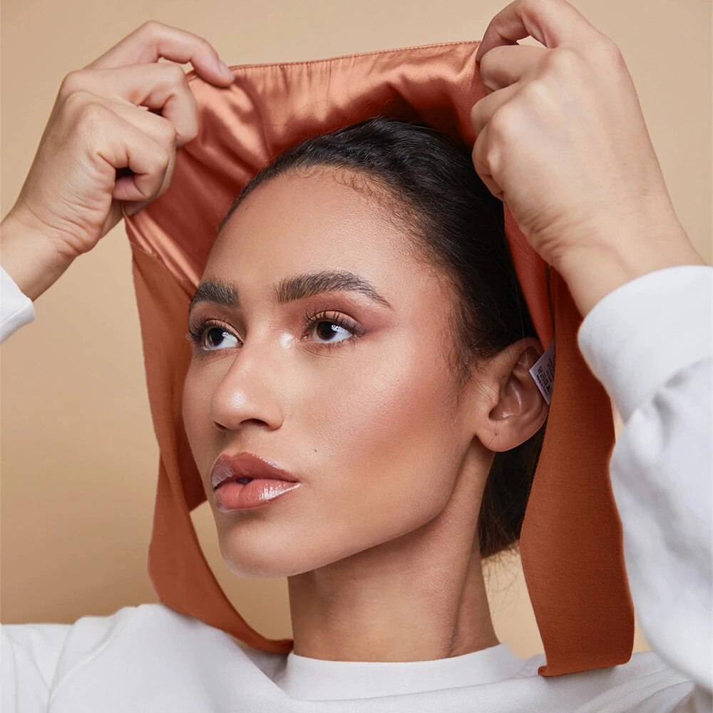 Women'S Fashion Visor - Modal Satijn Hijab Cap Islam Onderkap