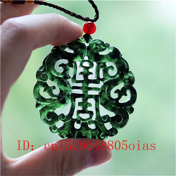 Women Fashion Hub - Natuurlijke Zwart Groen Chinese Jade Draak