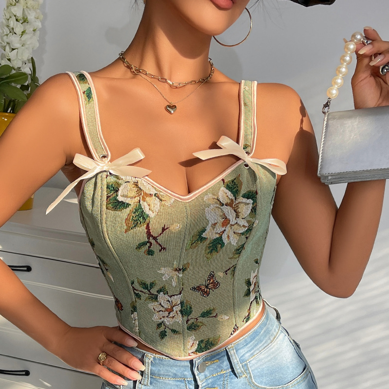 Bloemen Sexy vrouwen Hemdje Sl - Corset Top Boned recensie en prijs