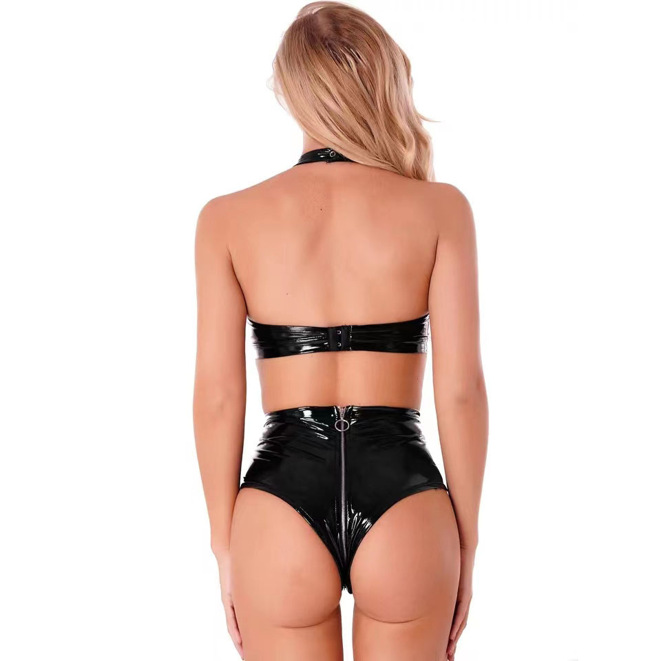 Sexy Zwart Glanzend Pu Latex L - Corset Top Boned recensie en prijs