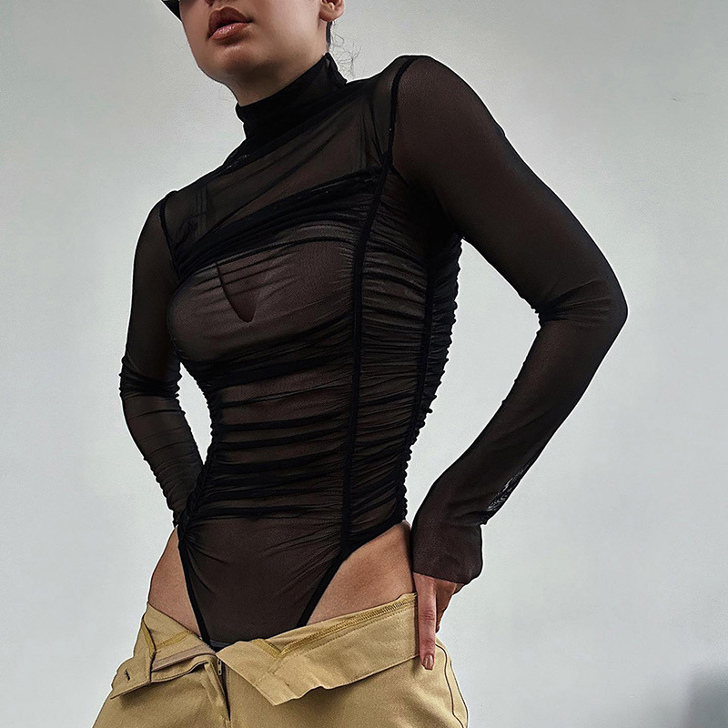 Herfst 2023, mesh-slanke bodys - Turtleneck Bodysuit recensie en prijs