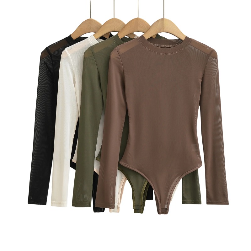 Mesh ronde hals lange mouw dam - Turtleneck Bodysuit recensie en prijs
